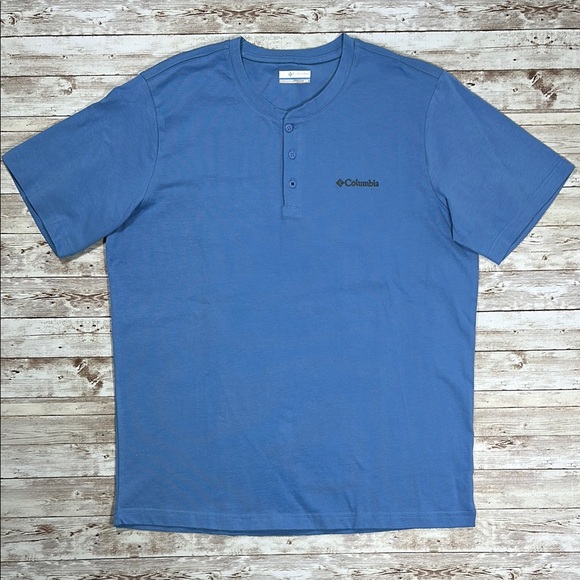 Columbia Other - Columbia Men's Short Sleeve Henley II Shirt Landroamer sz Medium Skyler Blue
